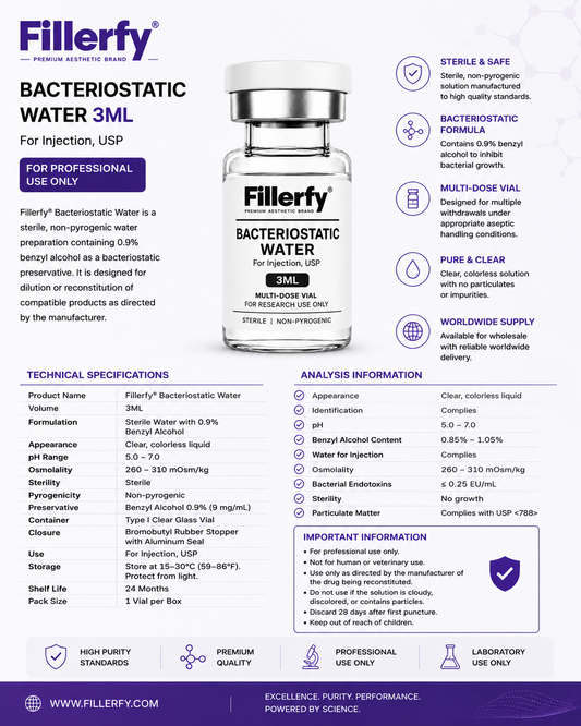Fillerfy® Bacteriostatic Water 3ML