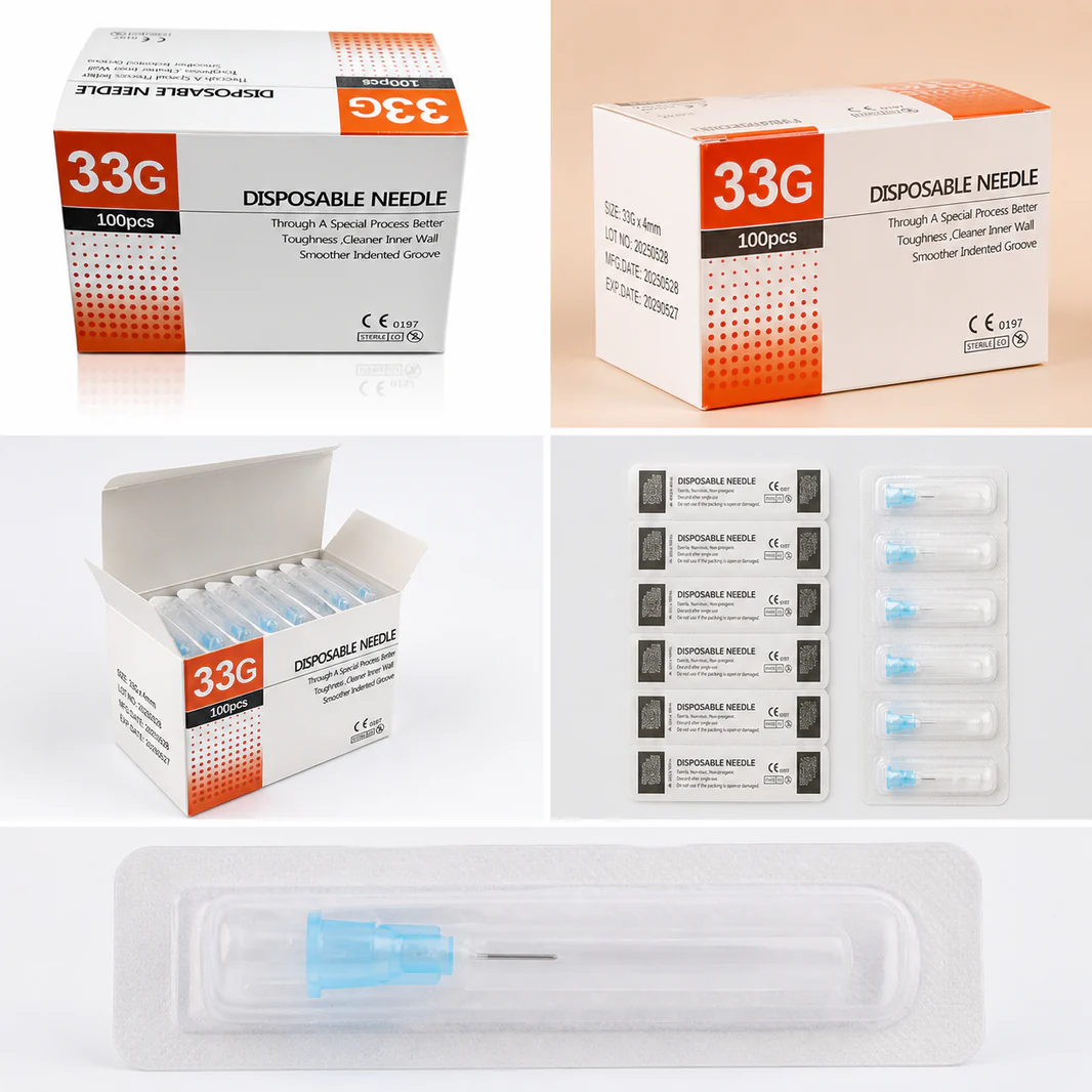 Disposable 33G Mesotherapy Needles – 100 Box