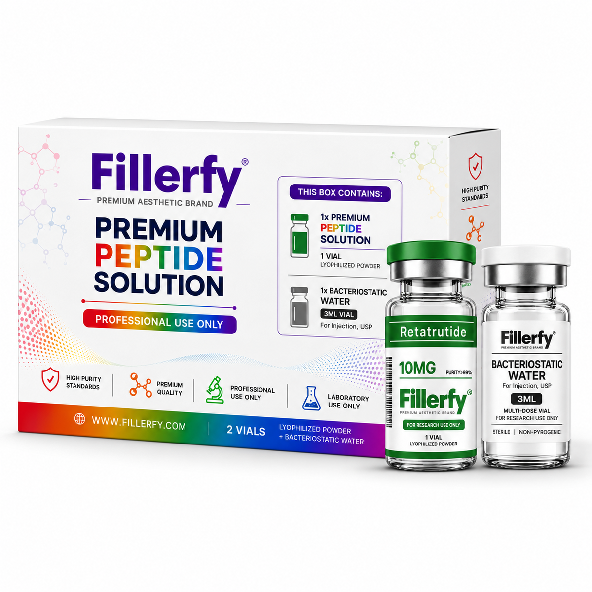 Fillerfy®  Retatrutide With Bacteriostatic Water Kit - All Strengths