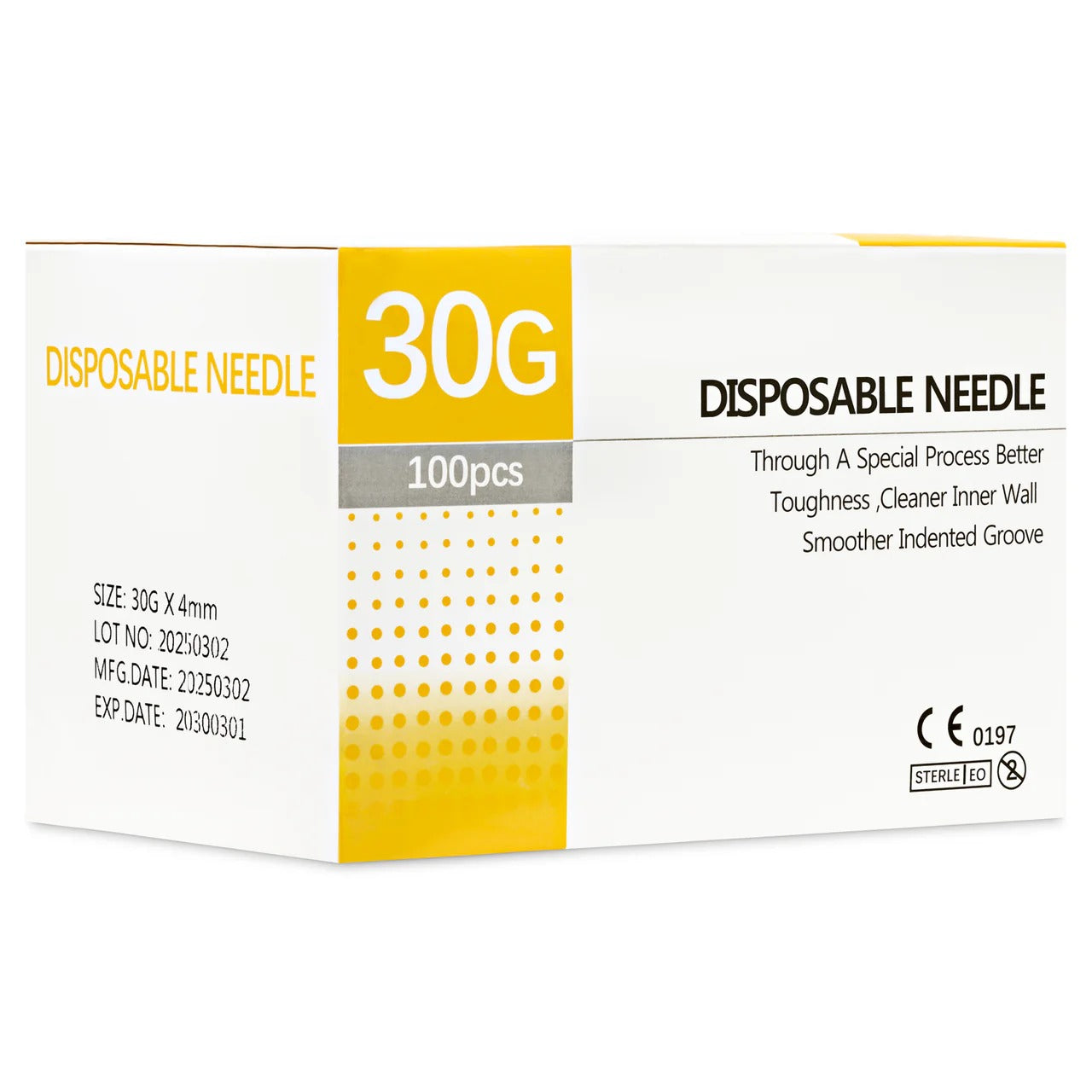 Disposable 30G Mesotherapy Needles – 100 Box