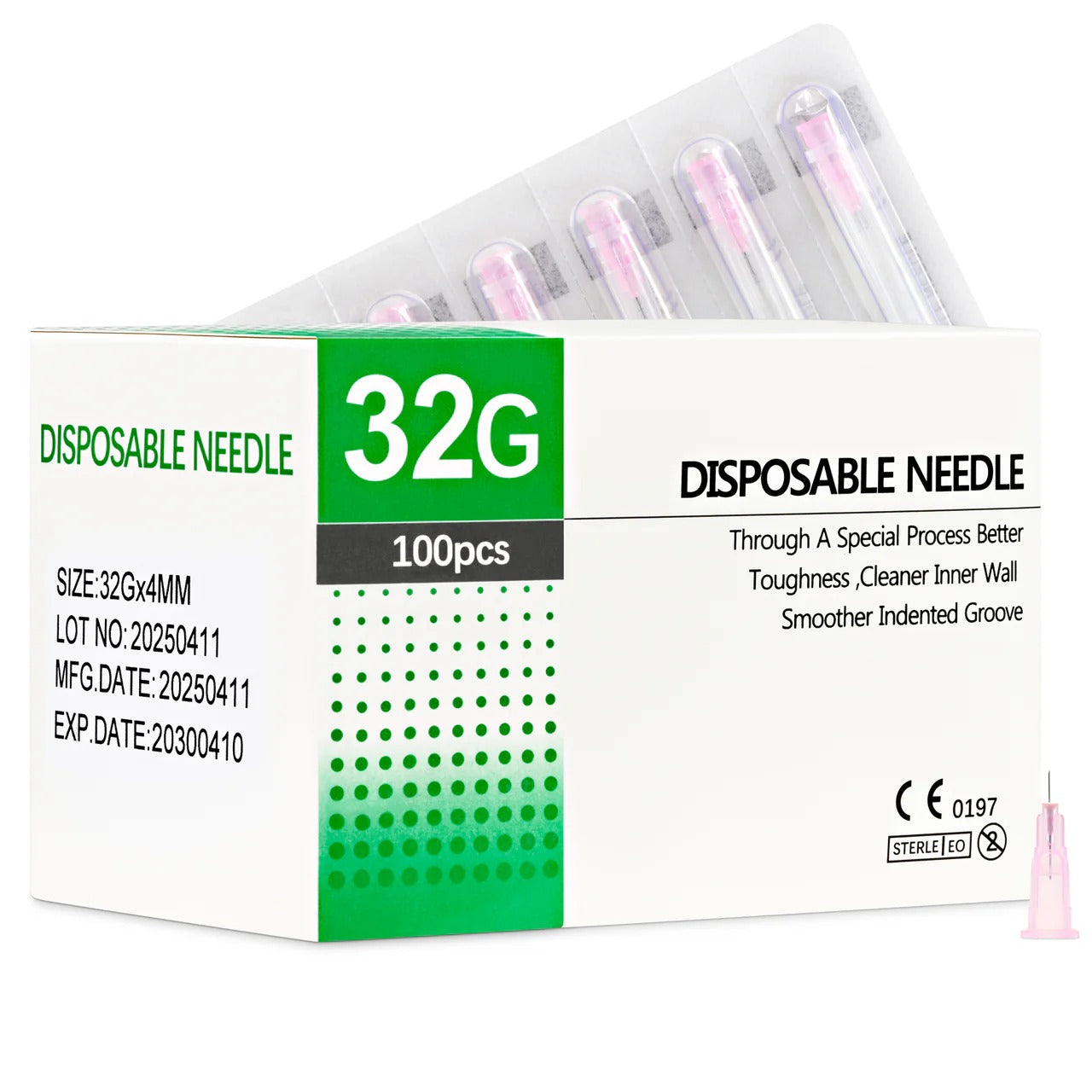 Disposable 32G Mesotherapy Needles – 100 Box