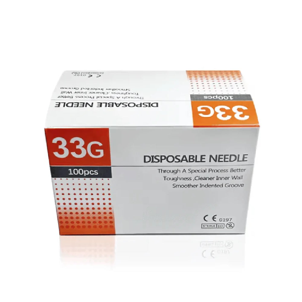 Disposable 33G Mesotherapy Needles – 100 Box