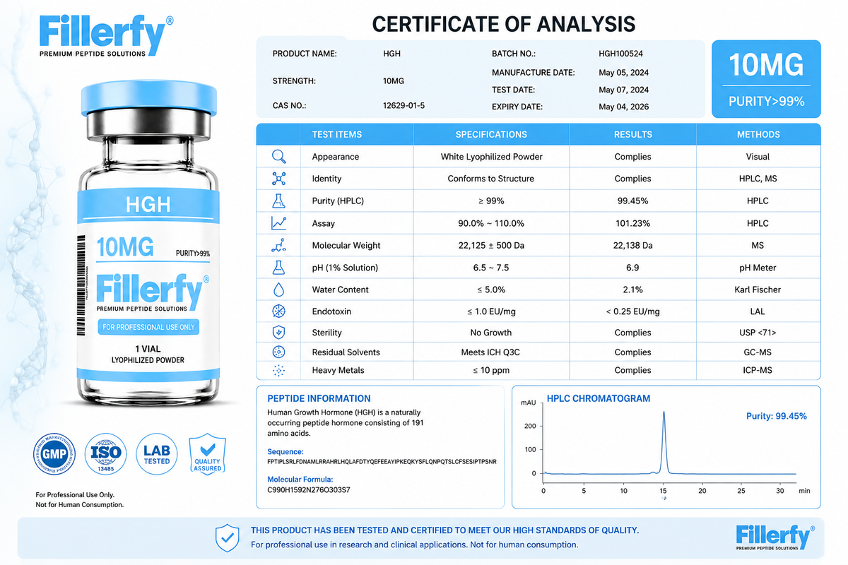 Fillerfy® HGH Somatropin With Bacteriostatic Water Kit - All Strength